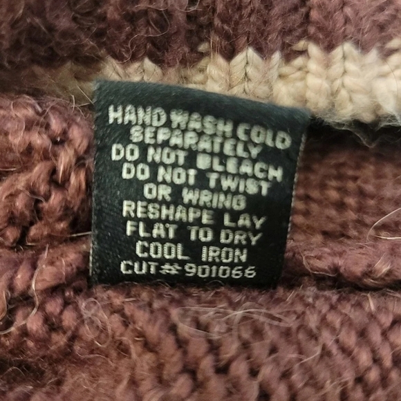 BCBGMaxAzria Alpaca Blend Burgundy Short-Sleeve Sweater Tunic - Size XL - Picture 8 of 8